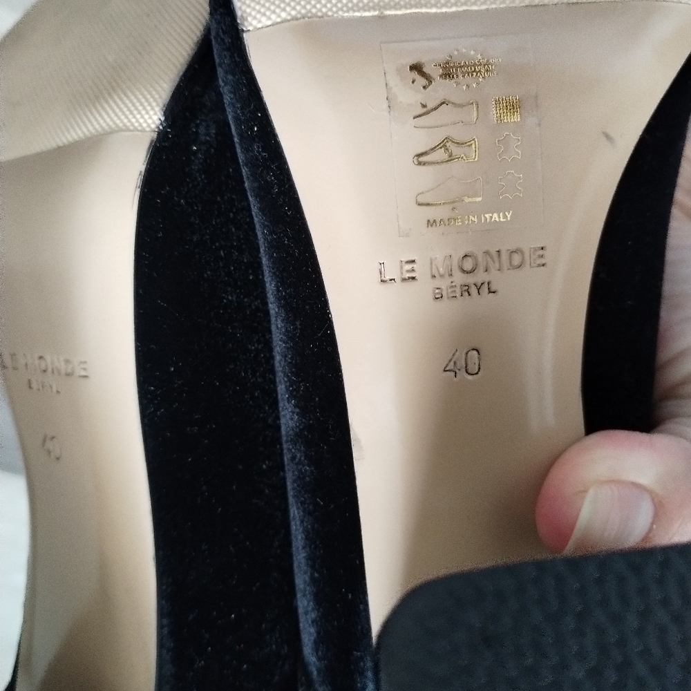 Le Monde Beryl Elegant Black Suede Mary Jane Shoes 9 - Picture 10 of 15
